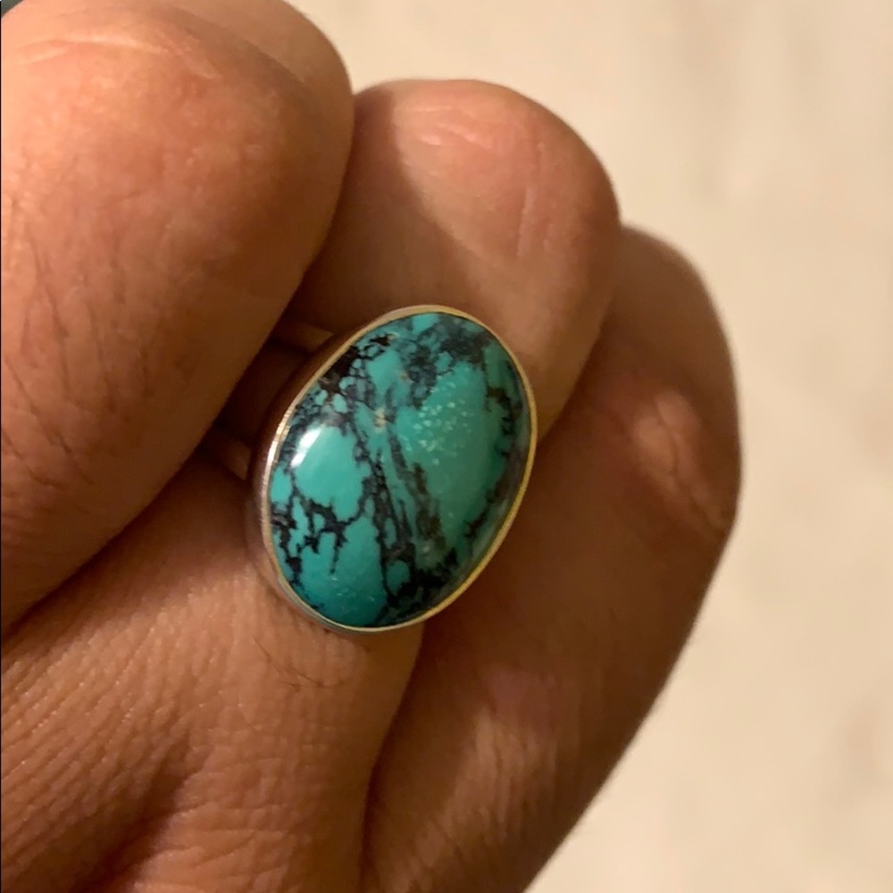 Tibet Turquoise 925 Sterling Silver Ring